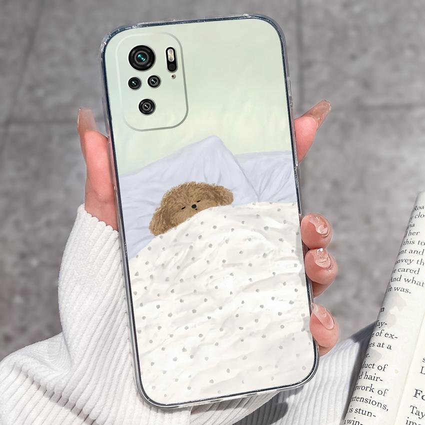 Cute Kitten Phone Case For Redmi Note 10 9 8 7 6 5A Pro 9T 8T 7S 10Lite Soft Casing Screen Protector Top Quality Dustproof Shell For Redmi Clear Cover