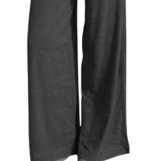 Damen Hosen Einfarbig Weites Bein Sommer Vintage Gerade Hose Streetwear