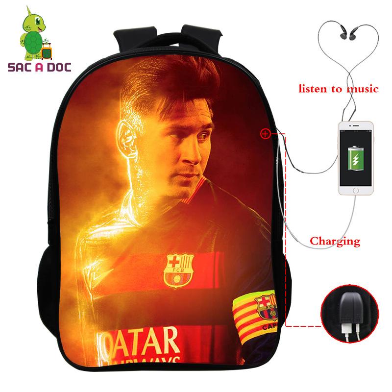 3D Digital Printed Backpack With Usb Full Color Backpack