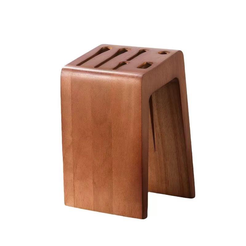 

Wutuo Ebony Wood Slanted Kitchen Knife Block