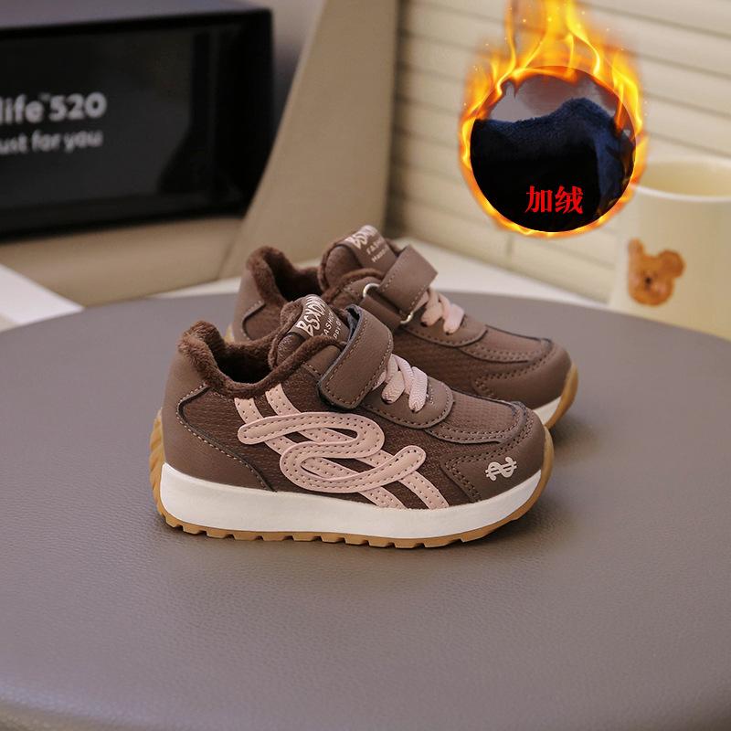Girls' cotton shoes 2025 new winter lightweight soft-soled children's running sports shoes boys' cold-proof dad shoes