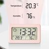 Simple LED Mini Electronic Clock Bedside Clock Snooze Alarm Clock with Temperature Calendar Display