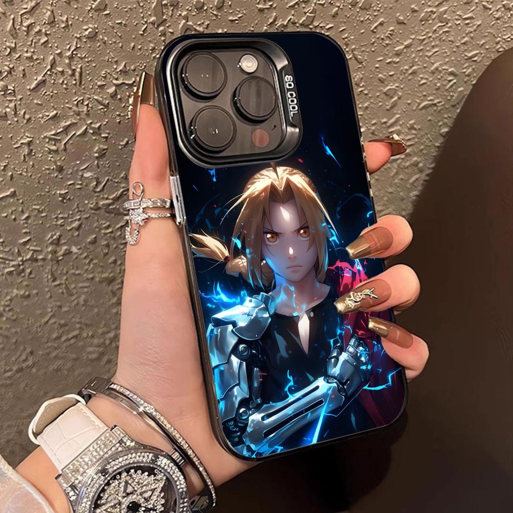 Fullmetal Edward Elric Phone Case for iPhone 17 16 15 14 13 12 11 X XR XS Air Pro Max Plus Black Colorful Silver Cover