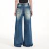 UNIFREE Ripped Baggy Low-Waist Wide-Leg Jeans