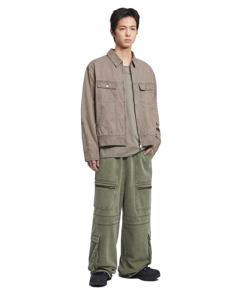 Nomanual Slash Trucker Jacket - Washed Charcoal