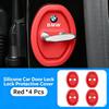 JYPK6 Silicone Car Door Lock Cover Protector Car Sticker for BMW Anti-rust Mute Switch Lock Sleeve Auto Door Protection Decor Interior