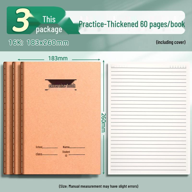 Kraft Paper Error Correction Notebook for Elementary Students - Language & Math Mistake Organization