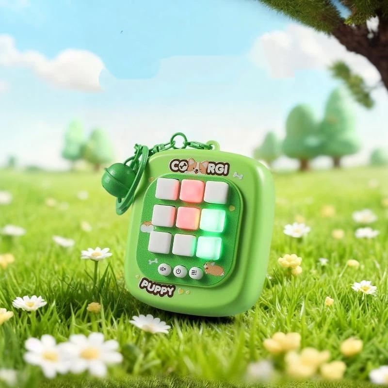 4 in 1 Electronic Tic Tac Toe Game Keychain Portable Interactive Puzzle Toy Suitable for Kids Adults All Ages