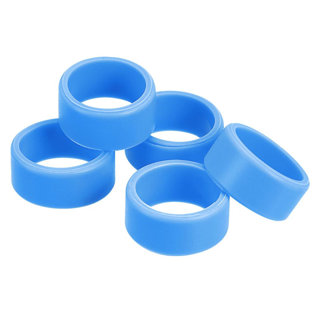 5pcs 1Inch Silicone Rubber Bands Rings Elastic Bands Non-slip Cable Ties for Wrapping Paper Cord Wraps Bundle Bag