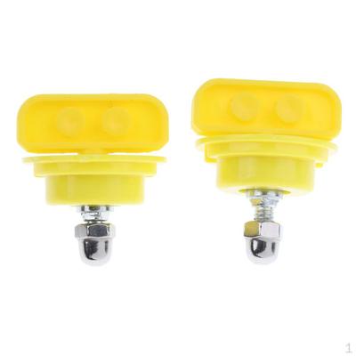 2 Pieces Hamster Chinchilla Mouse Running Wheel Revolving Shaft Accessories Yellow