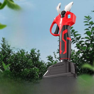 Digital Display Lithium Electric Pruning Shears, 25mm Cutting Capacity Carbon Steel Blade Rechargeable Tree Branch Cutter For Garden Orchard