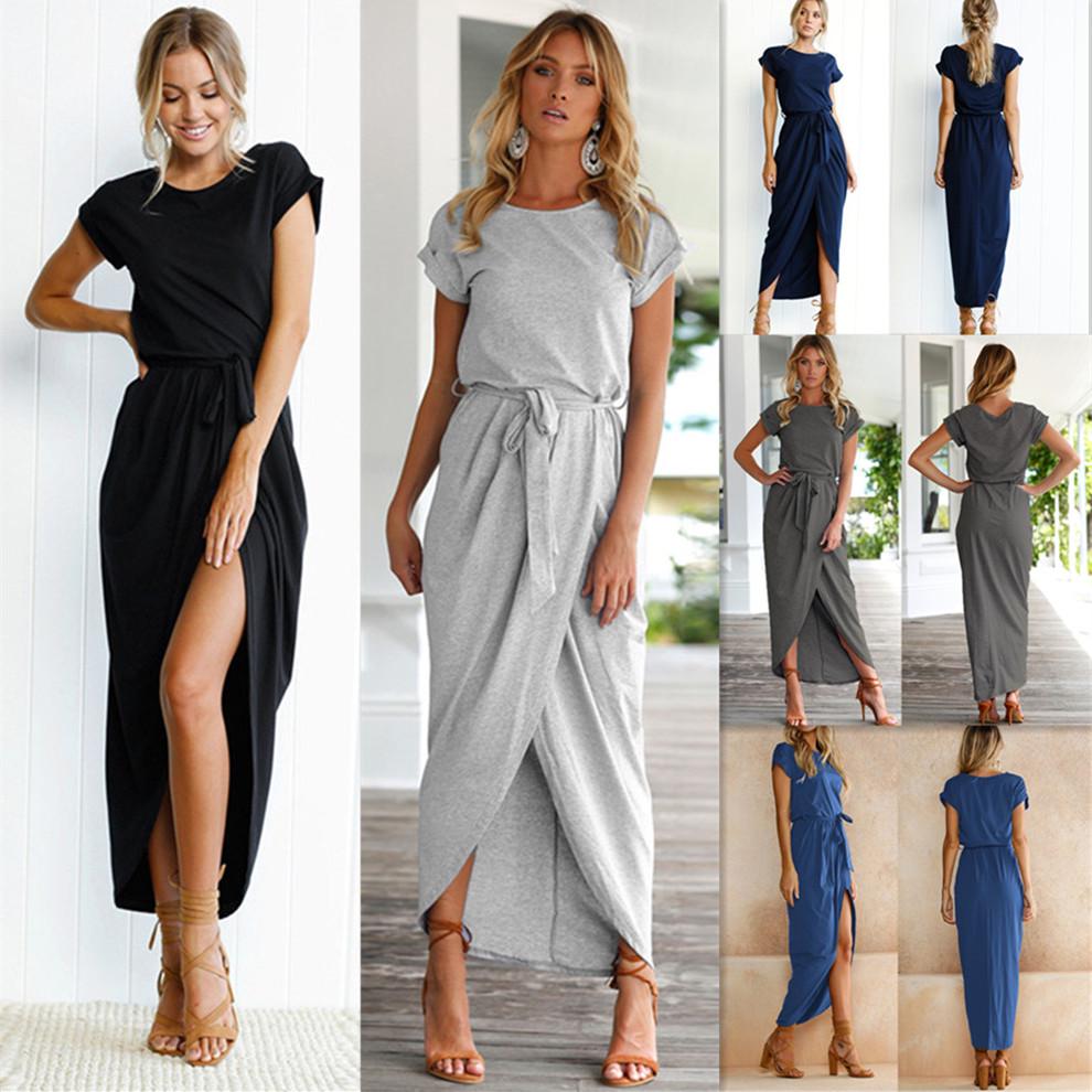 Buy Women Short Sleeve Maxi Dress 