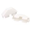8pcs White Picket Fence Cap Rainproof Windproof Fencing Parts Decorative PVC Pocket Rail End Cap for Outdoor Garden