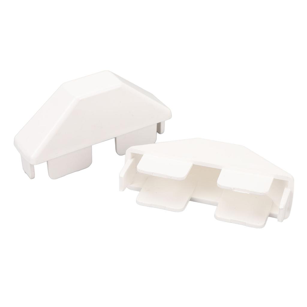 8pcs White Picket Fence Cap Rainproof Windproof Fencing Parts Decorative PVC Pocket Rail End Cap for Outdoor Garden