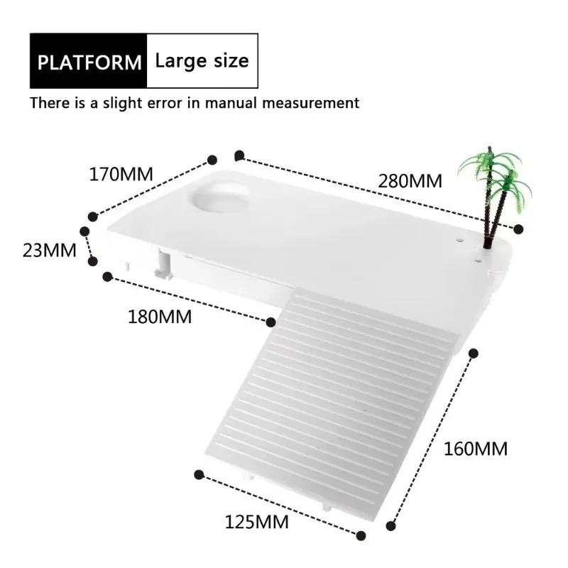 Sunbathing Climbing Dock Turtle Basking Platform Turtle Terrarium Accessories Tortoise Floating Island for Reptile Breeding Box