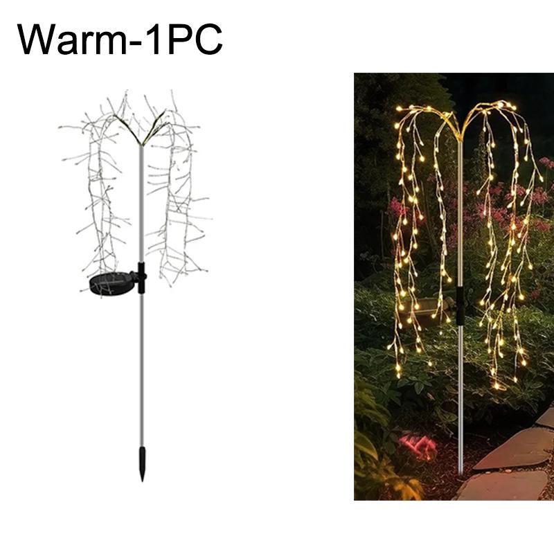 

Солнечный фейерверк 100 светодиодов 8 режимов газонный светильник медная проволока гирлянда уличный водонепроницаемый для украшения садовой вечеринки