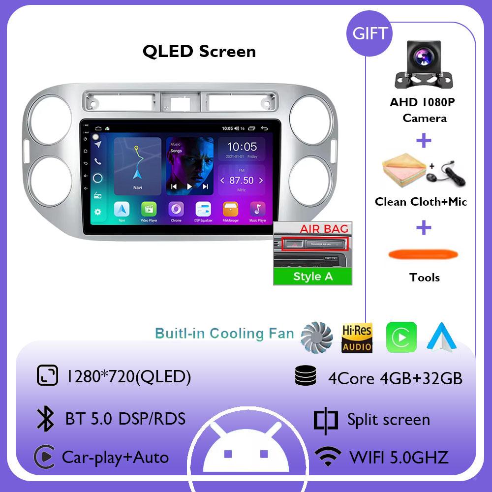 

Android 14 для VW Volkswagen Tiguan 1 NF 2006 - 2016 беспроводной Carplay автомагнитола мультимедиа видеоплеер 4G GPS головное устройство BT