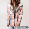 QICED Women's  Long Sleeve Hooded Collar Vintage Casual Autumn Winter Jackets & Coats Casual Chic