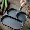 Wutuo Deepened Cast Iron 3-Hole Egg Frying Pan
