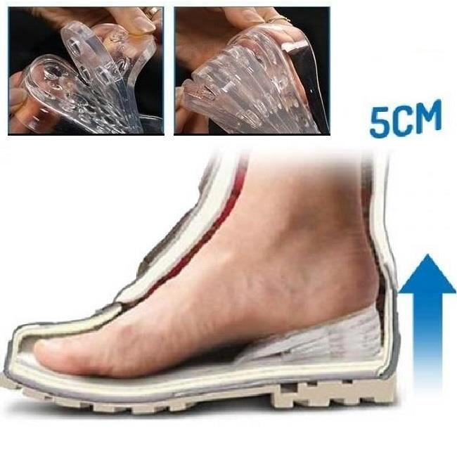 SIMPLISIM: Pair of Discreet Growing Heel Inserts Height Increasing Shoe Silicone