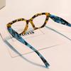 Fashionable Cat Eye Leopard Print Reading durable sleek lightweight Glasses for ladies Men Full Frame and Cute Design