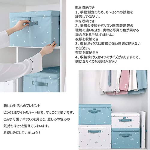 NEOVIVA SOLA Storage Box with Lid, Cute Foldable, Perfect for Toys, Clothes, and Accessories, Blue, Small