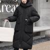 BITCED Thickened Puffer Jacket Down-Filled Cotton Coat Women's Loose-Fit Winter Coat Mid-Length Knee-Length Cotton Jacket