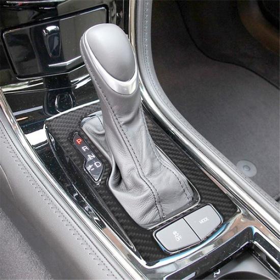 Carbon Fiber Gear Shift Panel Cover Trim For Cadillac ATS ATS-L 2013-