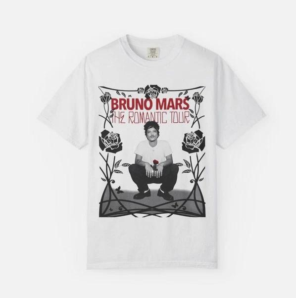 Bruno Mars The Romantic Tour 2026 Graphic T-Shirt – Unisex Fans – Retro Style 4XL