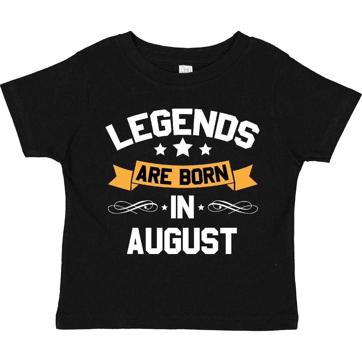 

Inktastic Legends Are Born In August Toddler T-Shirt Birthdays Month Birthday 110