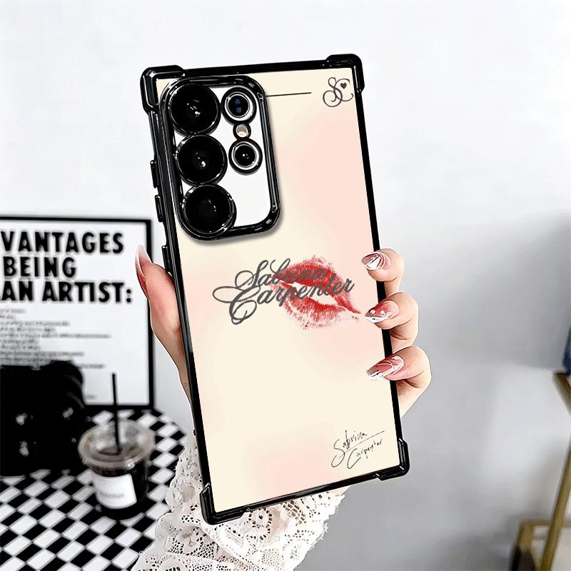 CR66 S-Sabrina C-Carpenter Beschichtetes Handyhülle Für Samsung Galaxy S24 S25 FE S26 Edge S23 Ultra S22 S21 Plus S20 Anti-Fall Airaba