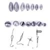 Fishing Angling Lead Weight Split Shot Rig Sinkers 0.35G-2 With Box Case