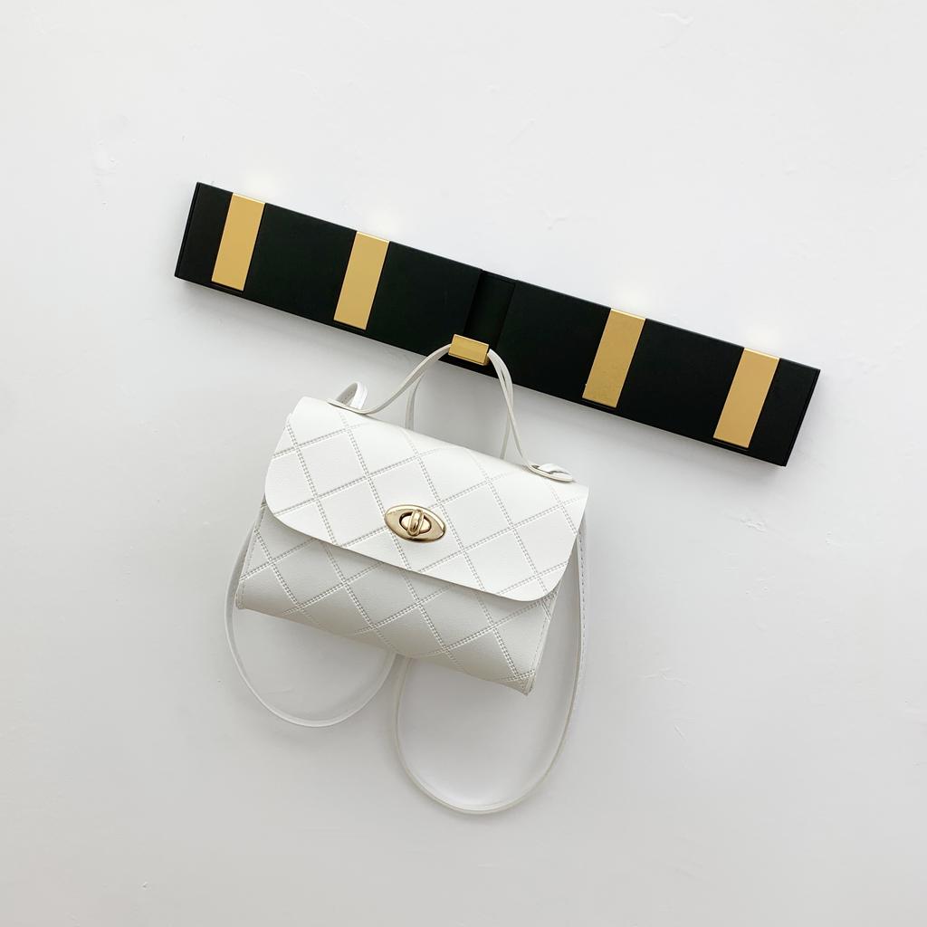 1pc Fashion Embossed Crossbody Bag for Small Square Synthetic Leather Purse with Golden-Tone Clasp Closure,Compact Everyday Bag for Essential