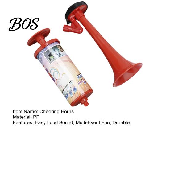 Outdoor Cheering Horn Large for Soccer Game, Fan Air Portable Noise Maker Stadium, Hand Pump Megaphone Team Party Festival Colorful