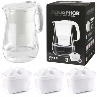 Aquaphor Onyx Filter Jug 4.2 + 3 Cartridges, White
