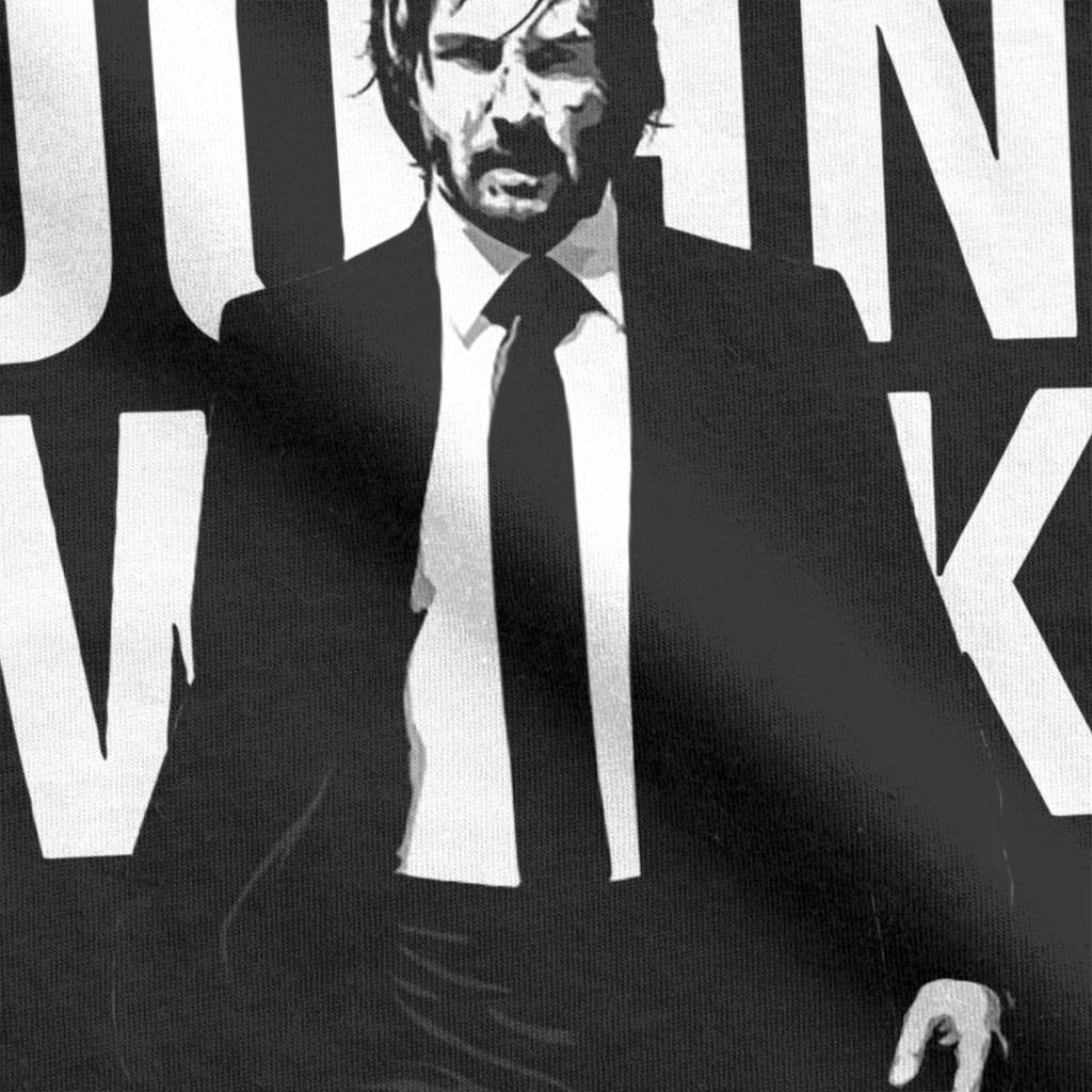 Vintage John Wick Movie T-Shirts Men Women Crew Neck Pure Cotton T Shirt Short Sleeve Tee Shirt 4XL 5XL Tops