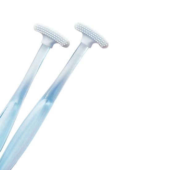 Portable Soft Tongue Scraper Brush Deep Cleaning Odor Remover Oral Health Care