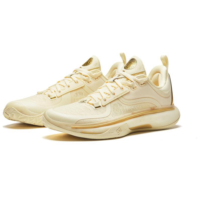 Anta GH5 Shock Absorbers Rebound Low Top Basketball Shoes Men's Gold Sneakers 112431115-7
