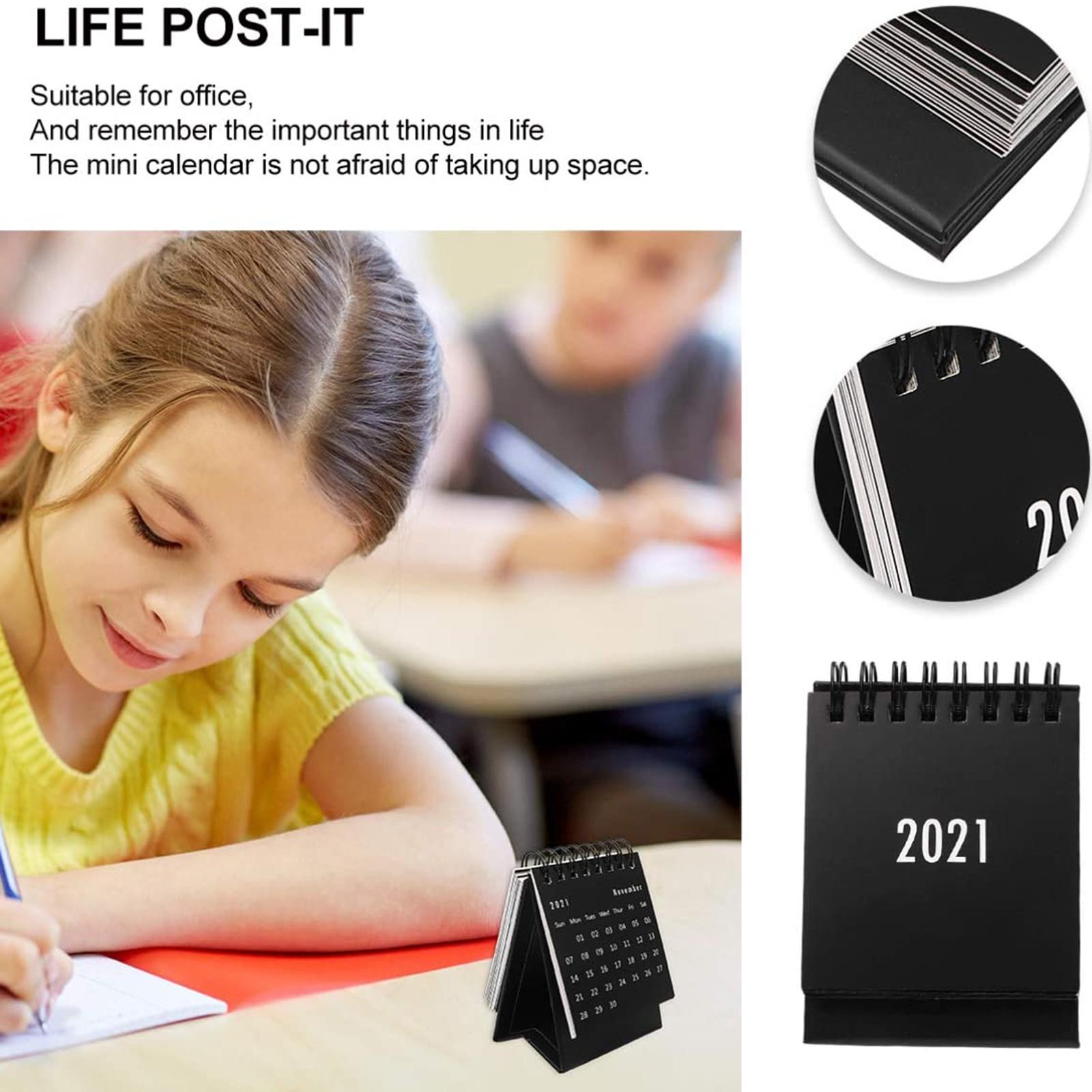 

2021 English Mini Desktop Fresh And Portable Pendulums Calendar