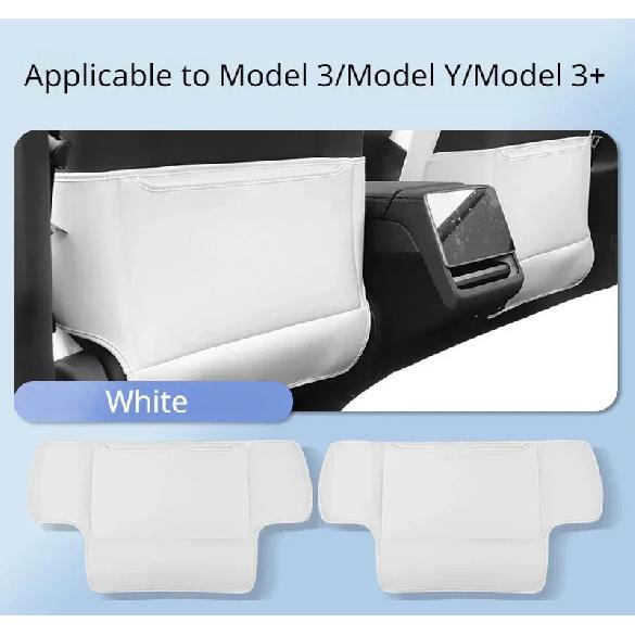 

Seat Backrest Anti Kick Pad for Tesla Model 3+ Microfiber Leather Half Cover Seat Protective Cover Model3 Modely Car Accessories белый
