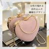 ALVEIN Party Bag, Heart-Shaped Clutch Bag with Clasp Closure, 3-Way Mini Bag for Women, Formal Handbag, Shoulder Bag, Chain Bag, WeddingReception Bag