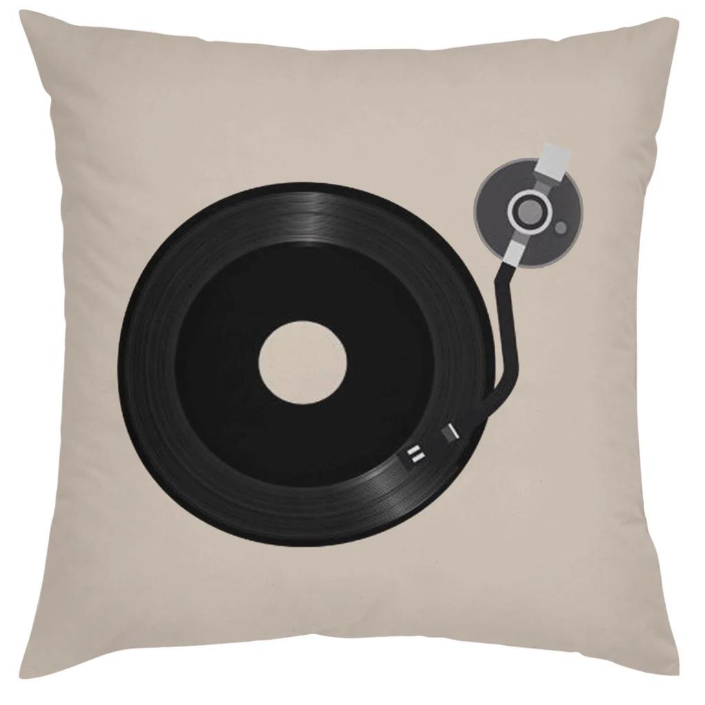 Home Decor Pop Band Cushion Cover Black Guitar Music Pillowcase Retro Speaker Piano Rock White