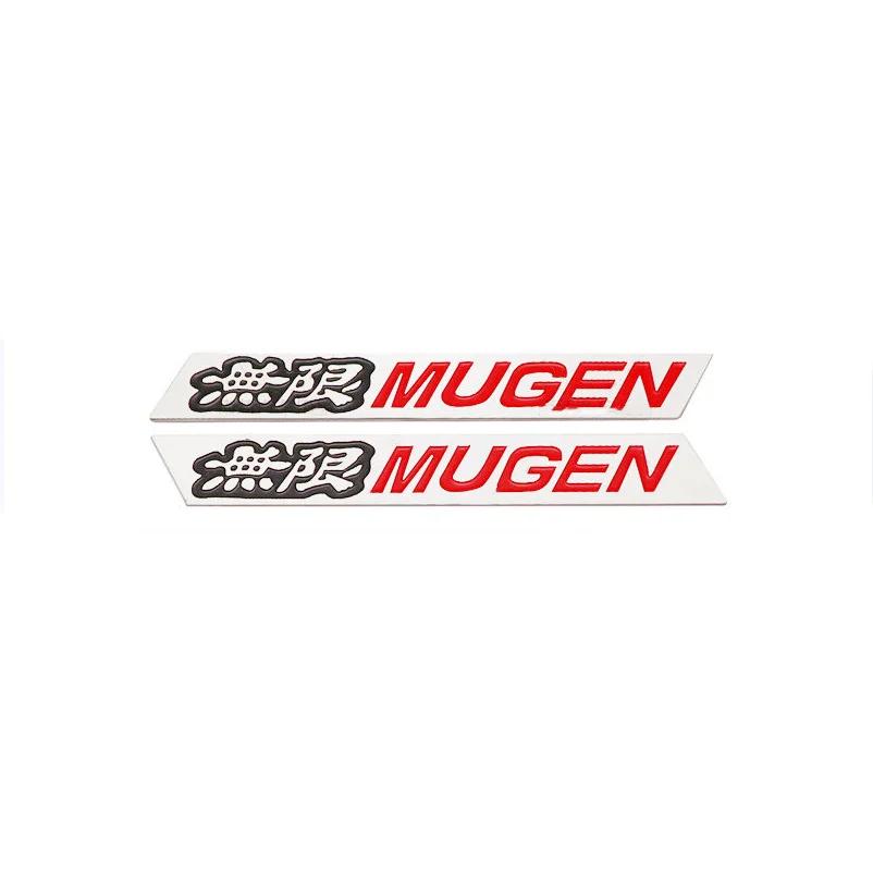 1Pairs Metal Mugen Logo Fender Trunk Car Emblem Decal Stickers Badge For Honda CRV Accord 7 Civic 4d 5d FIT JDM Jazz Accessories