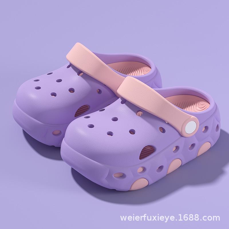

Children s Clog Shoes with a Stepping-on-Feces Feeling, Summer Indoor and Outdoor Wear for Boys and Girls, Closed-Toe, Non-Slip, Soft-Soled Baby 24-25Code【Inner Length1