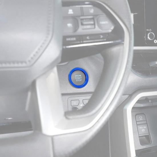 For Toyota Tundra -2025 Blue Alloy Engine Start Stop Push Button Cover Ring