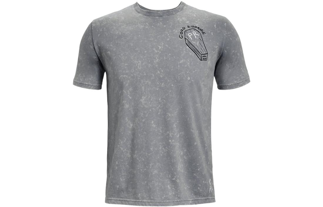 Мужская футболка Under Armour с втачным рукавом, серая, 1361482-035 XL