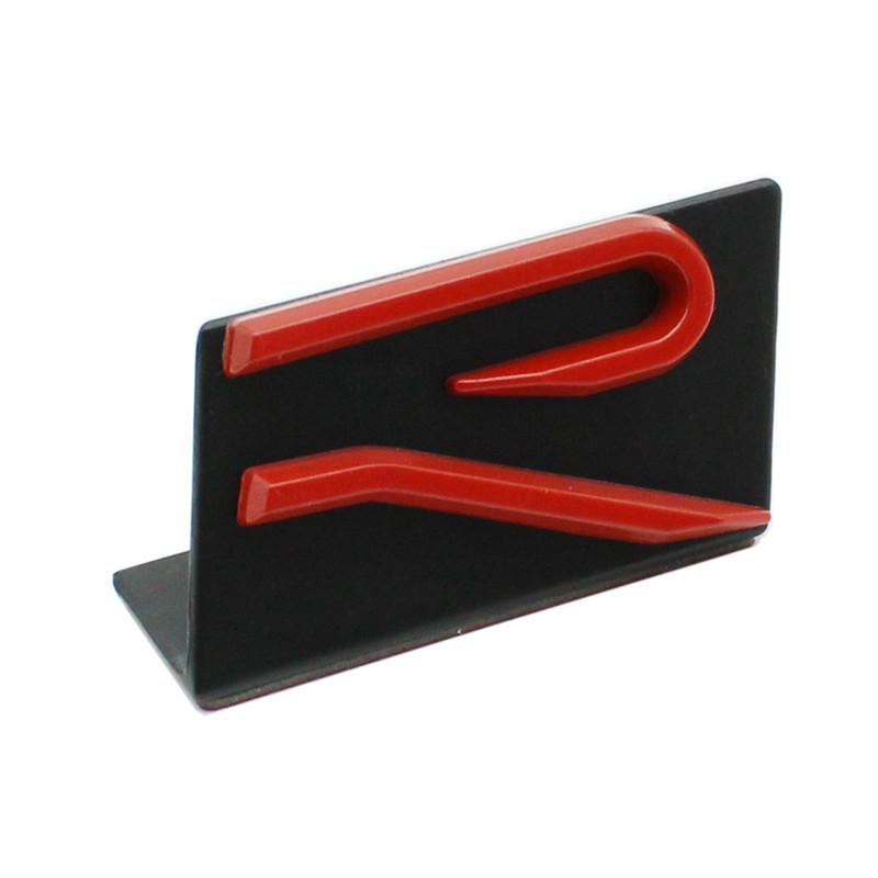 BSN1 Emblems 3D Metal R Logo Emblem Car Front Grill Badge Rear Trunk Sticker For Volkswagen VW R Rline Polo Passat MK8 Tiguan CC Golf