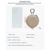 Zipper Round Wallet with Mirror Lipstick Storage Bag Mini Earphone Bag  Outdoor
