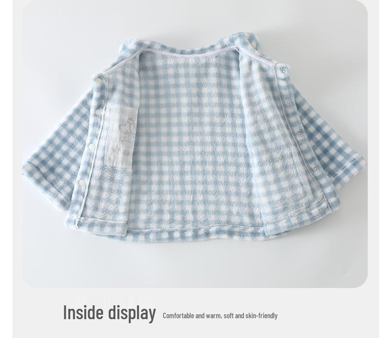 DUUDUU Fleece-Lined Baby Pajamas - 2025 Autumn/Winter Korean Style Set