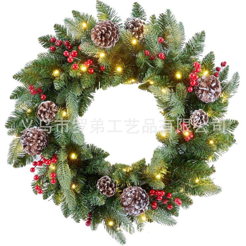 Christmas Wreath Door Hanging Decor Home Mall Window Party Festive Simulation Ornament